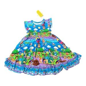 Minky Dreamer Dora the Explorer Bamboo Twirl Dress – New With Tags